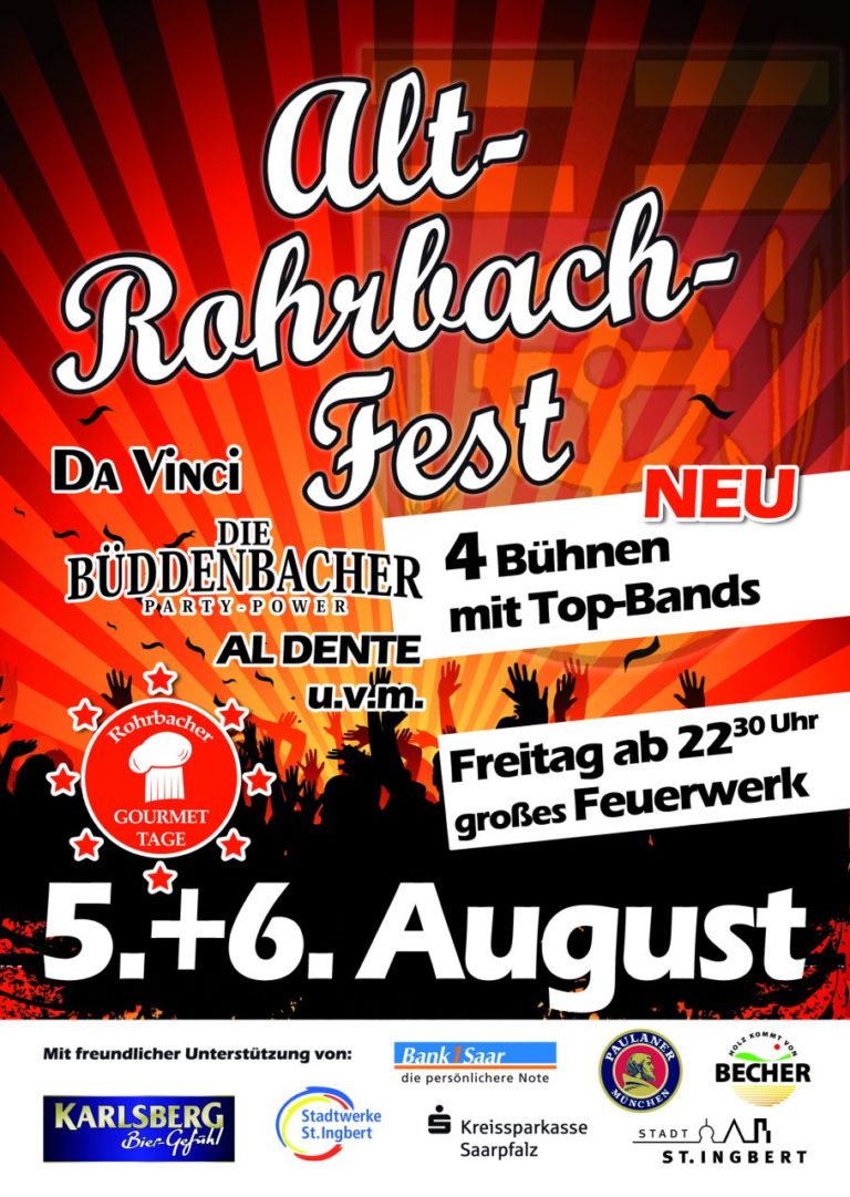 Alt-Rohrbachfest 2016 wartet mit 4 Bühnen auf
