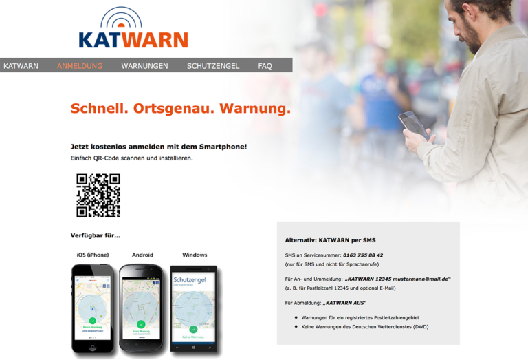 Saarland startet landesweit das KATWARN-Warnsystem für Mobiltelefone