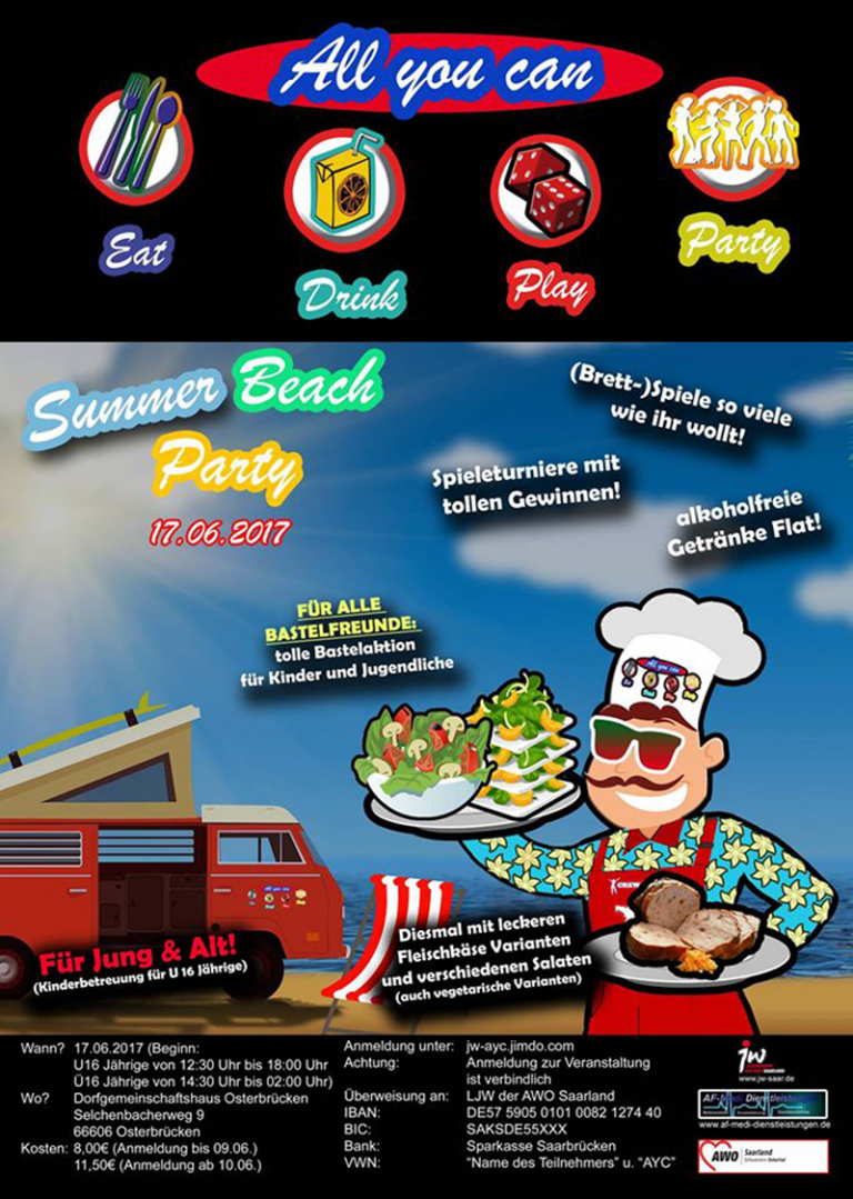 All You Can – Summerbeach Party des Landesjugendwerks der AWO Saarland