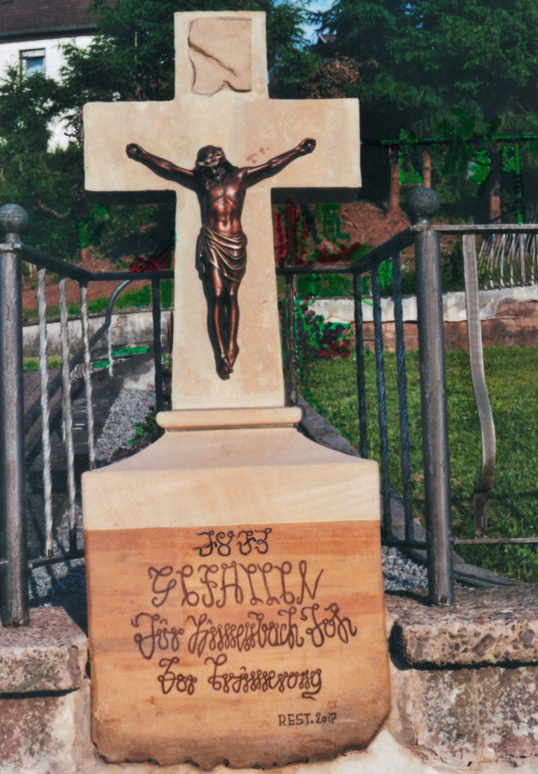 Verein für Heimatgeschichte Thalexweiler Bachmanns-Kreuz erstrahlt in neuem Glanz – Einweihung am 01. Juli 2017