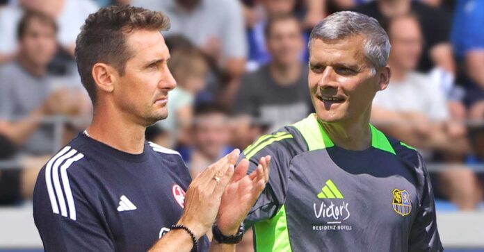 Miroslav Klose und Rüdiger Ziehl: Zwei ehemalige Mitspieler treffen am Sonntag im Ludwigsparkstadion aufeinander - Visualisierung: Birgit Kuhn