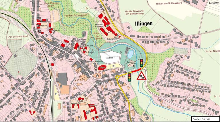 L 112 – Brückenarbeiten an der Hauptstraße in Illingen