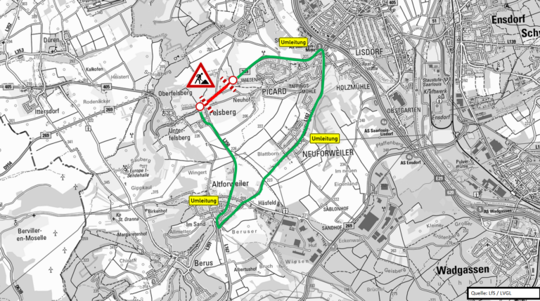 Bauarbeiten auf der B 269 in Felsberg: Ertüchtigung von Querungshilfen beginnt