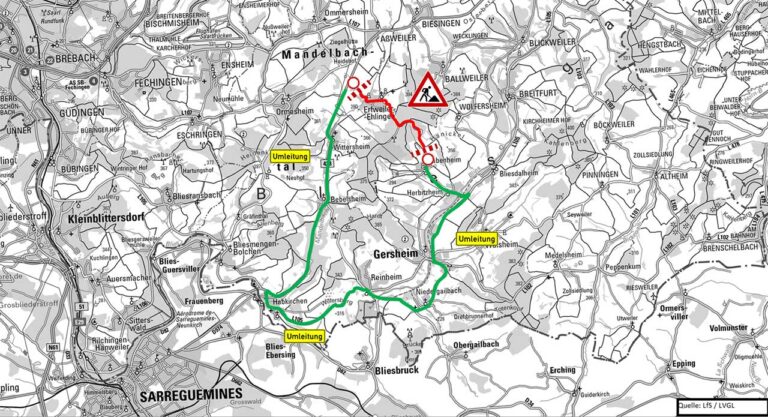 Straßenbauarbeiten an der L 231 zwischen Erfweiler-Ehlingen und Rubenheim beginnen am 21. Oktober